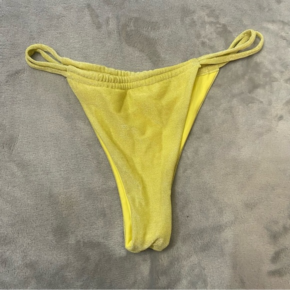 New! Montce brasil bikini bottom limon sparkle cheeky thong 24647 - Picture 7 of 12